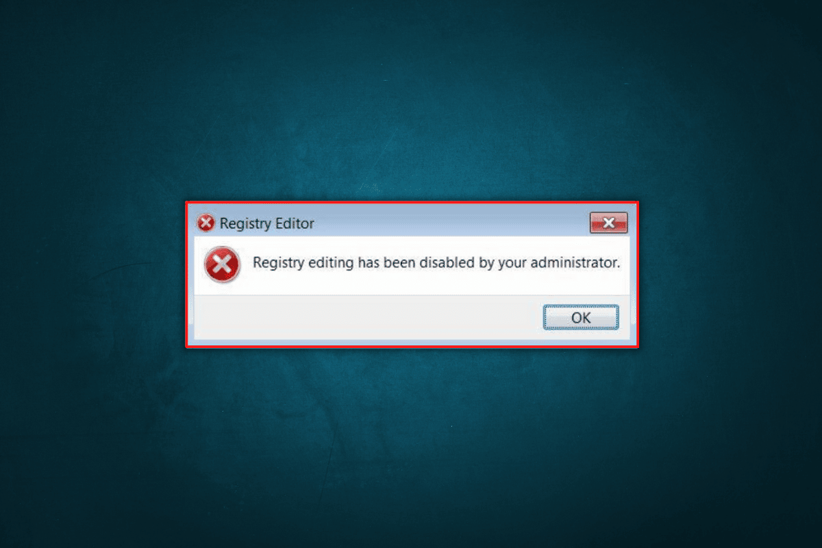 Remediați editarea registry a fost dezactivată de o eroare de administrator