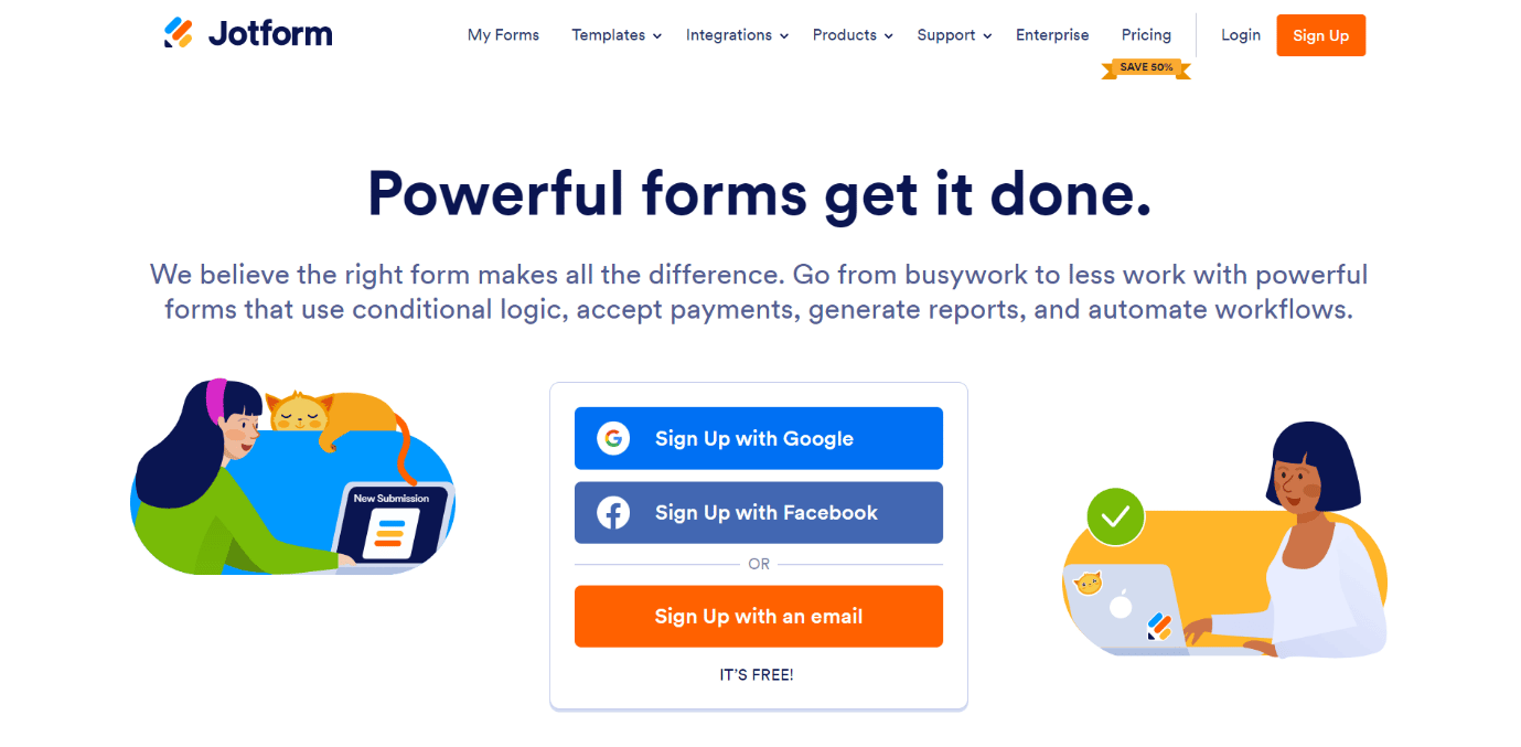 Jotform-Homepage