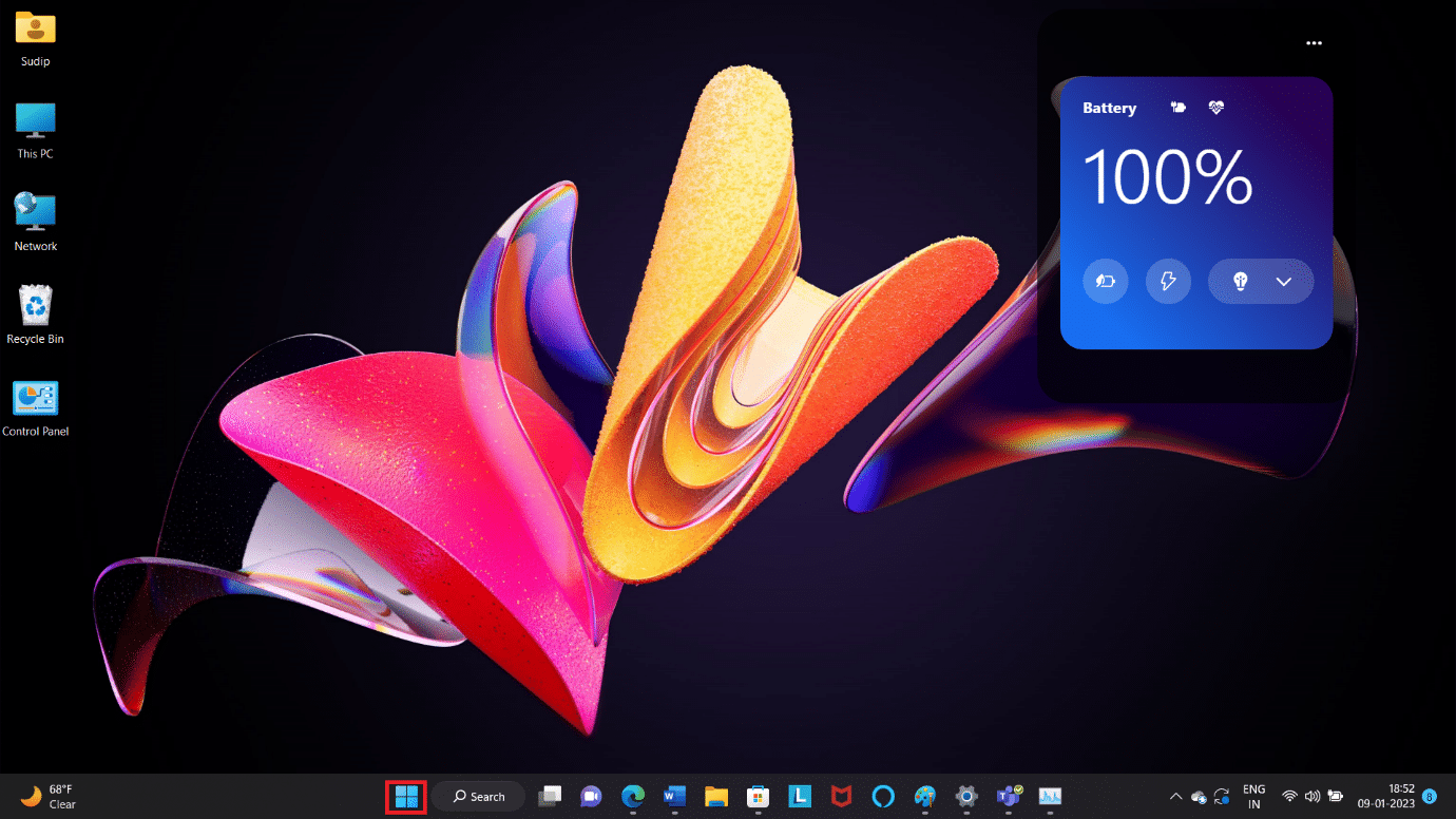 Klik pada ikon Windows. 9 Cara Mengatasi Snip dan Sketch Tidak Berfungsi di Windows 10 dan 11