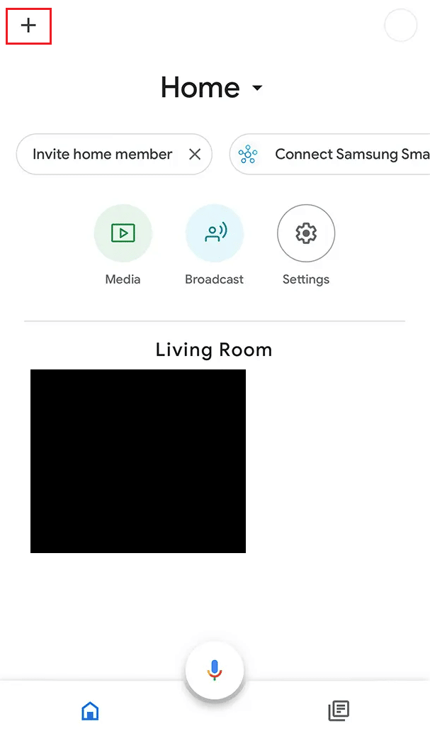 ホーム画面に戻り、[追加] アイコン | をタップします。 Chromecast を更新する方法