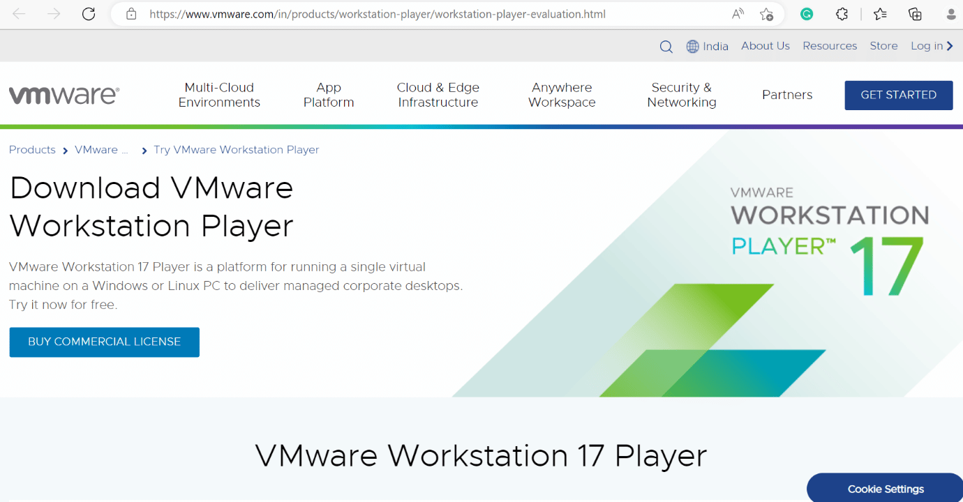 reproductor de estación de trabajo vmware