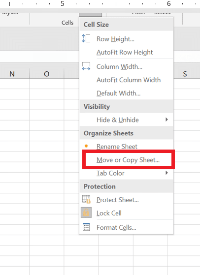Selezionare l'opzione sposta o copia foglio | come dividere il foglio Excel in più fogli di lavoro senza VBA