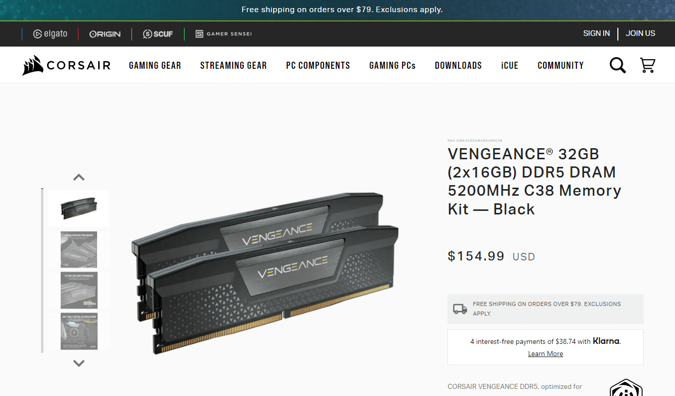 CORSAIR Dendam DDR5