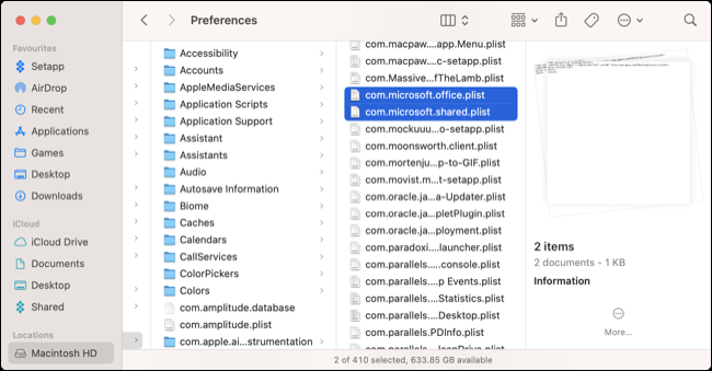 Löschen Sie zusätzliche Office für Mac 2011-Dateien