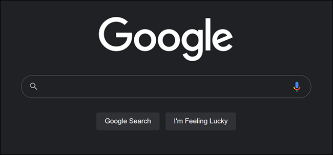 Google Search บนเดสก์ท็อปในโหมดมืด