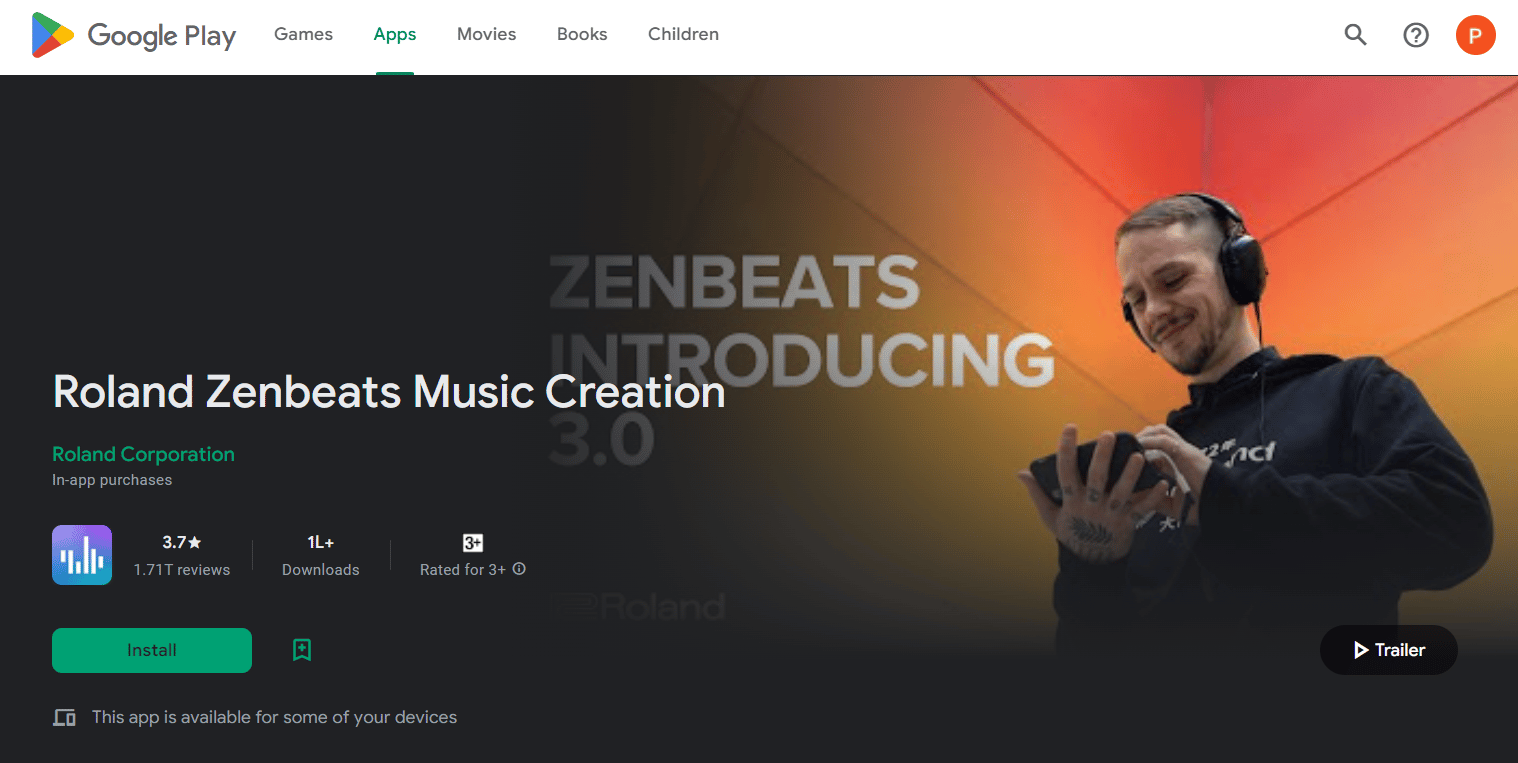 ROLAND ZENBEATS Music Creation playstore | แอพบันทึกเพลงที่ดีที่สุดสำหรับ Android