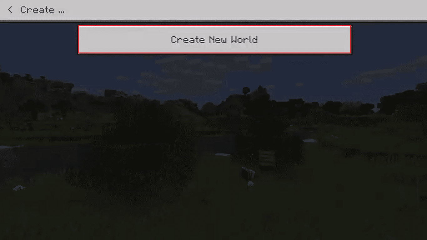 Minecraft Criar Novo Mundo