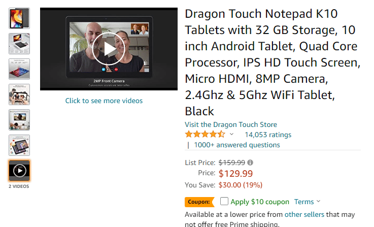 Notatnik Dragon Touch K10 Tablet. 29 Najlepsze cyfrowe urządzenie do robienia notatek