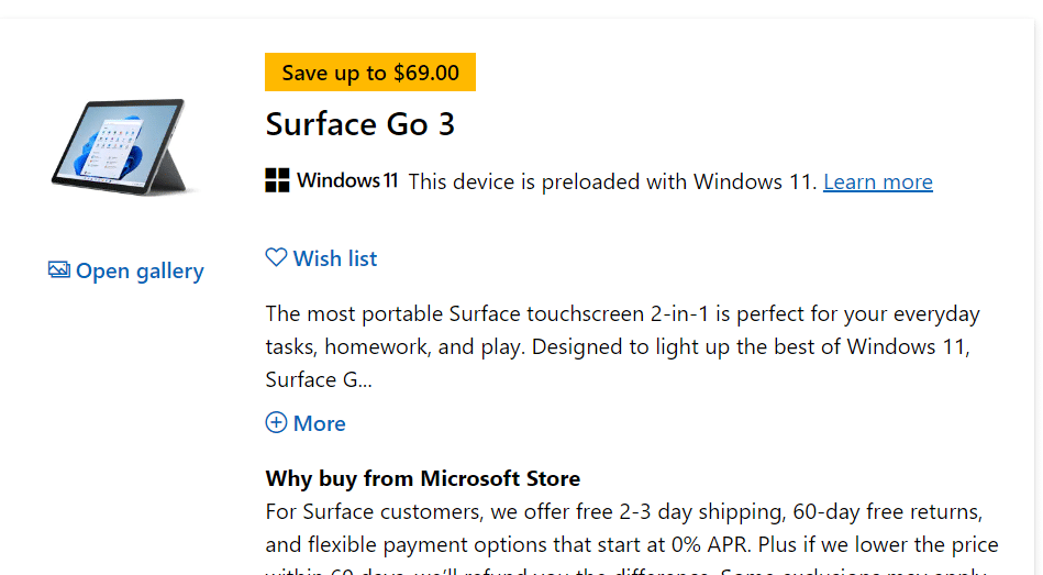 Microsoft Permukaan Pergi