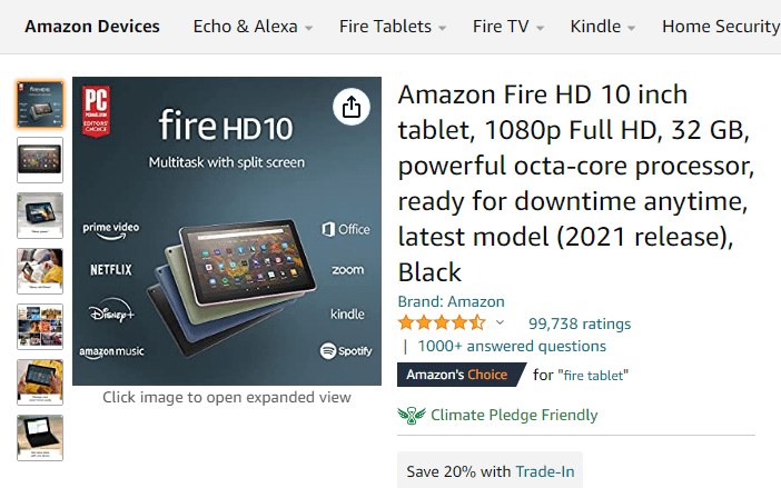 亞馬遜 Fire HD 10