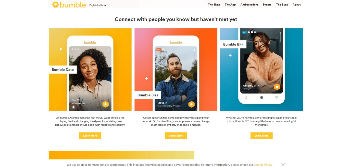 Offizielle Seite von Bumble