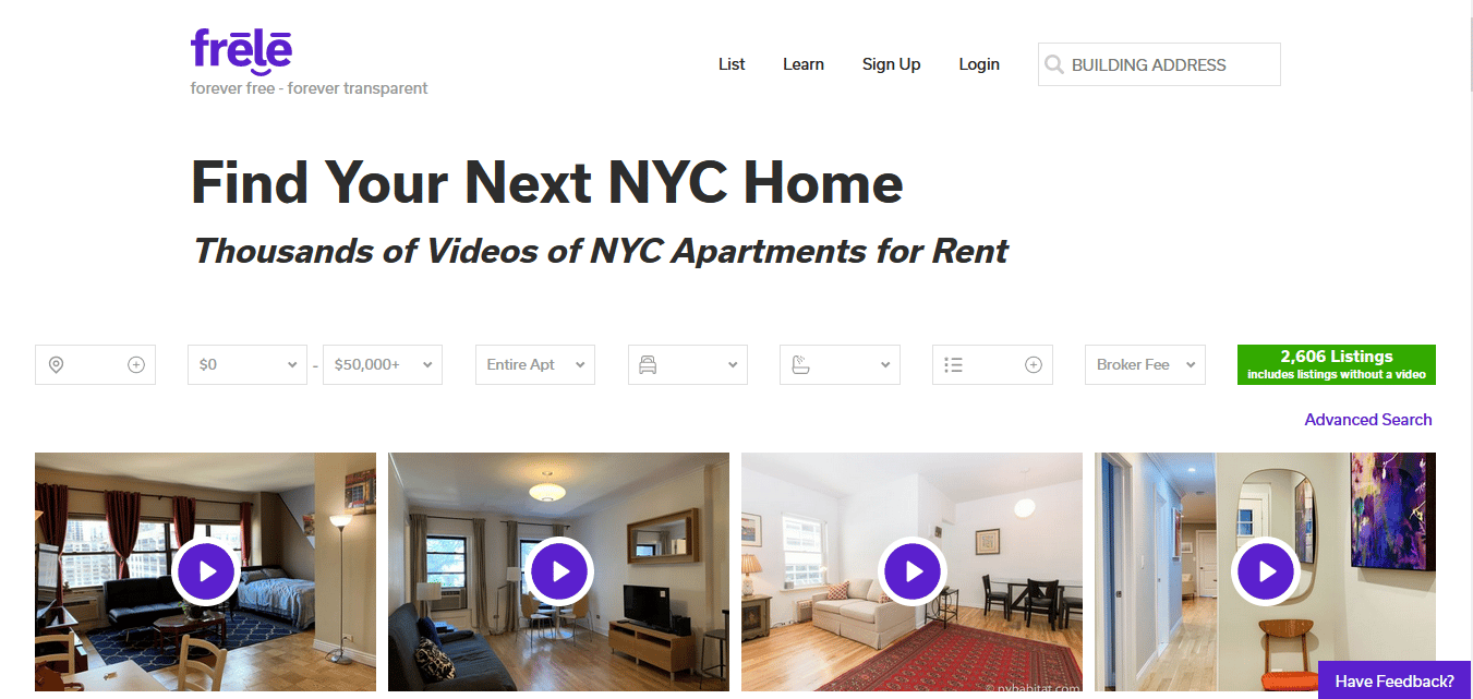 Gratis | situs persewaan terbaik untuk menemukan apartemen di NYC