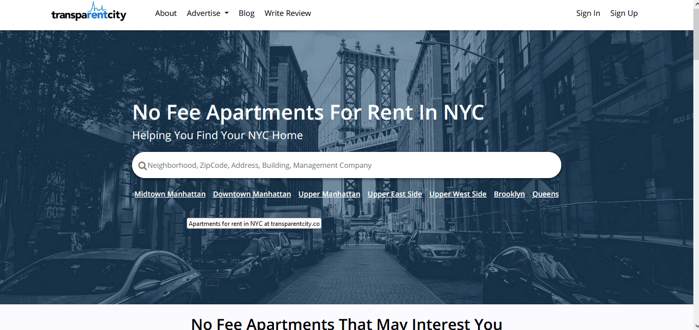 Transparansi | situs persewaan terbaik untuk menemukan apartemen di NYC