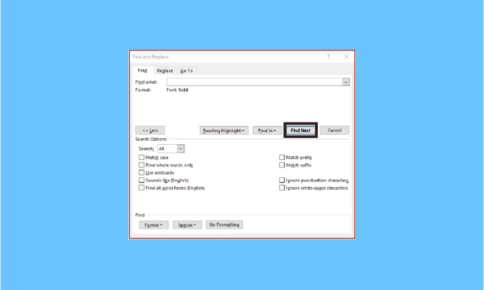 Come trovare l'istanza successiva di testo formattato in grassetto