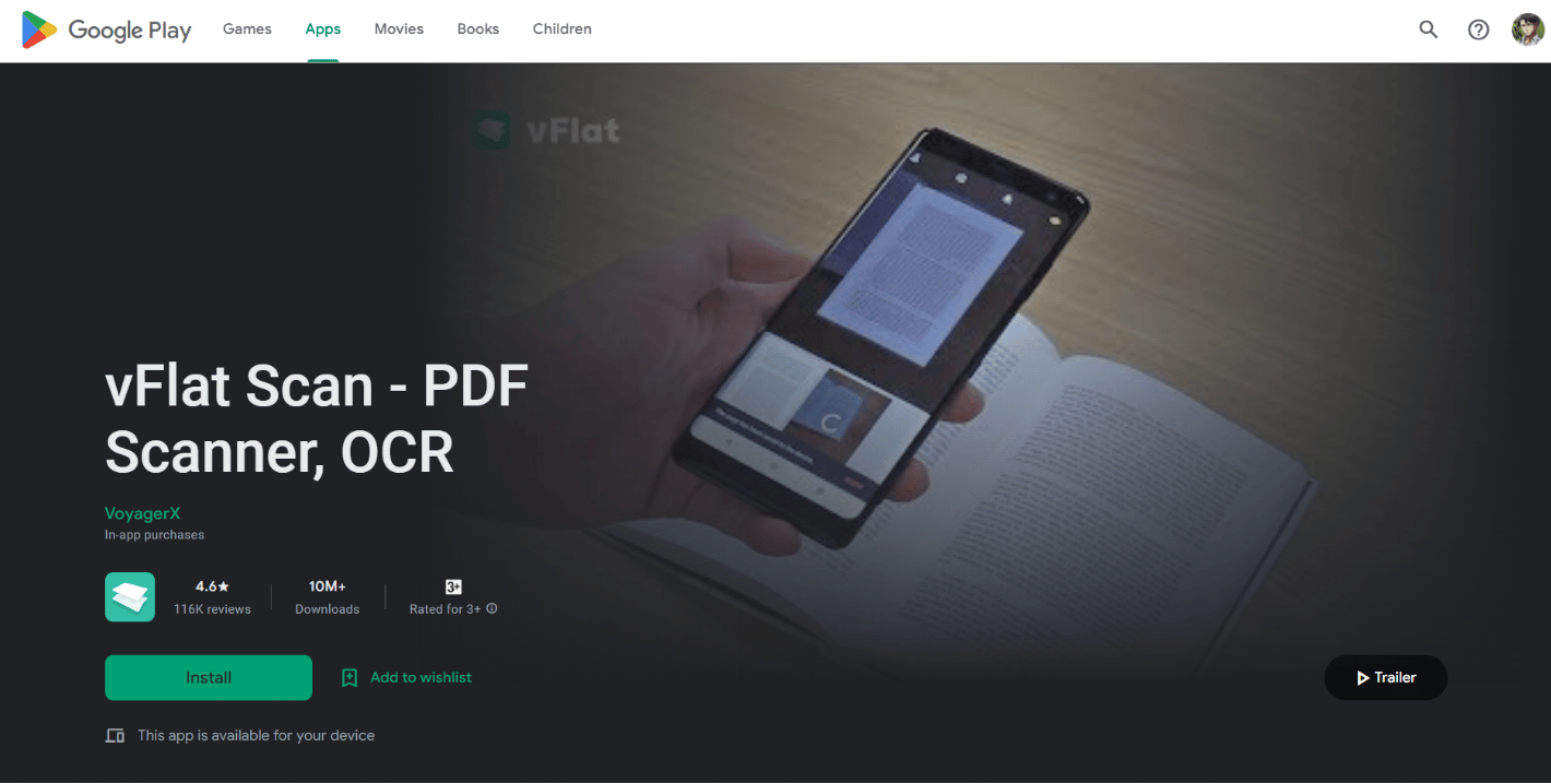 vFlat - Scansiona nel Play Store