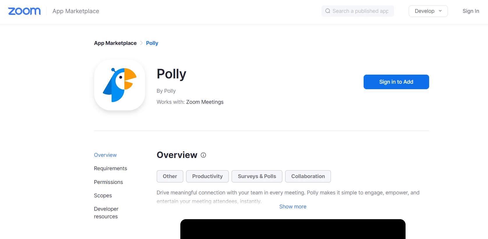 Polly resmi web sayfası