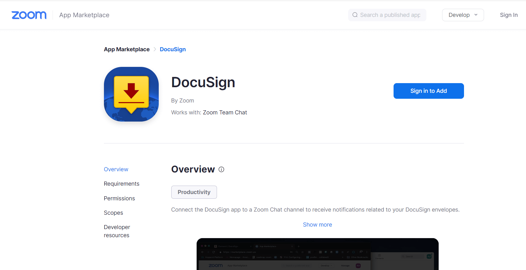 Docusign resmi web sayfası