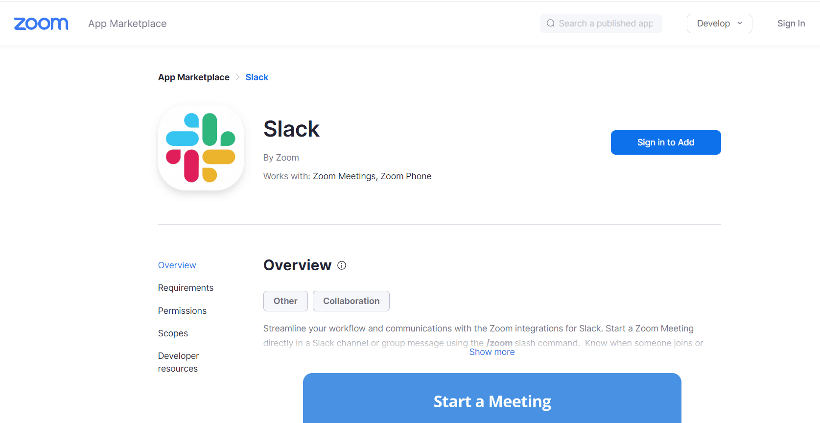 Offizielle Slack-Webseite