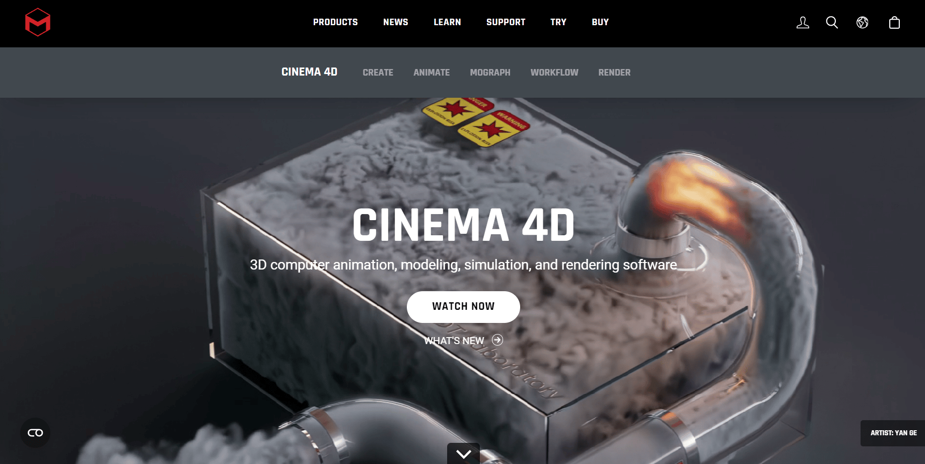 Sitio web de Cine 4D