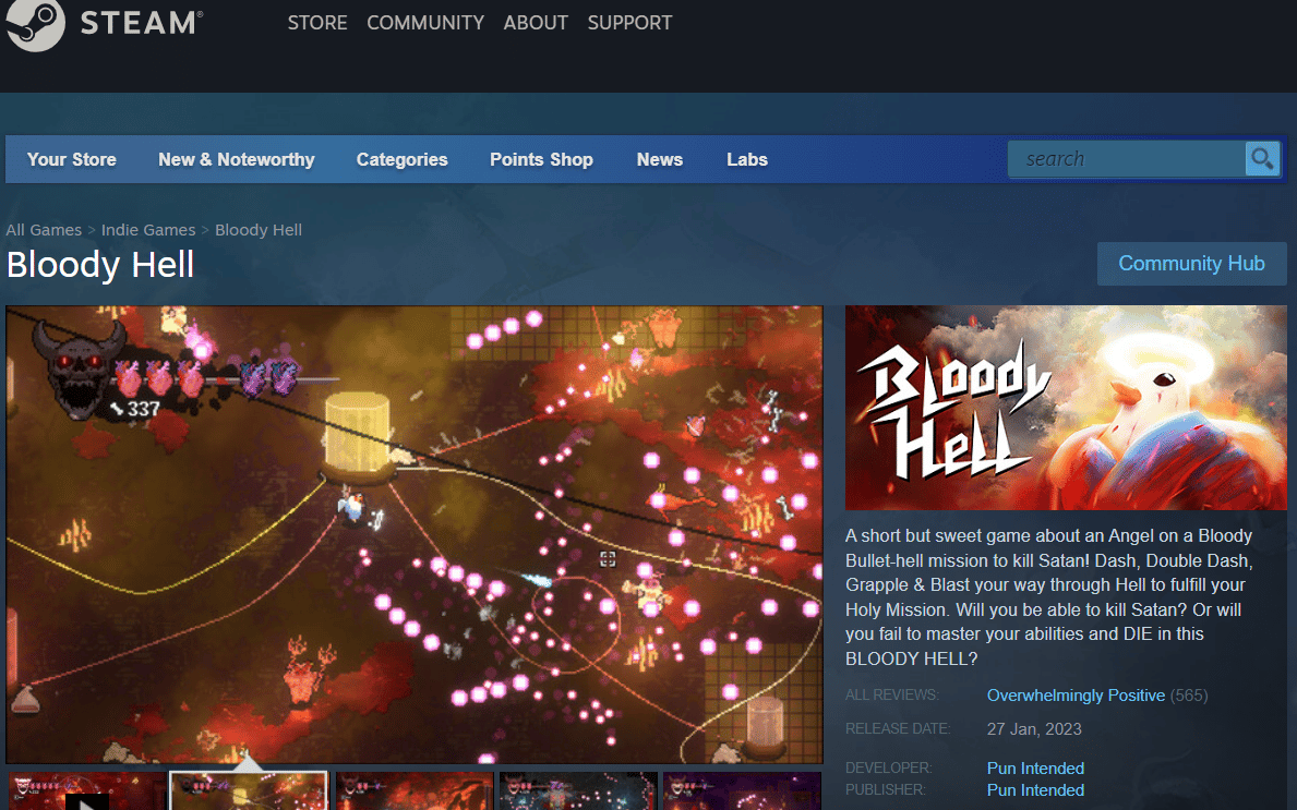 หน้าไอน้ำของ Bloody hell | ยอดนิยมออกใหม่ฟรีบน Steam