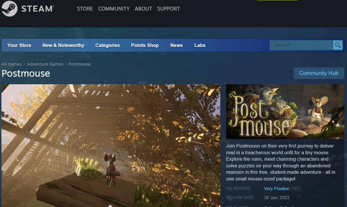 postmouse 的 steam 頁面