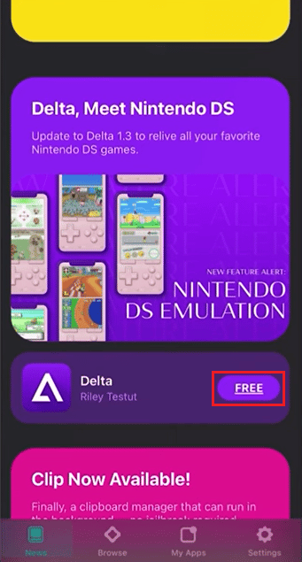 baixar emulador delta no altstore