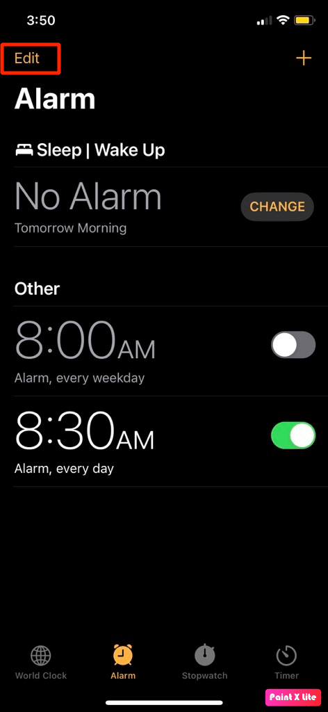 ketuk edit | memperbaiki masalah alarm senyap di iPhone