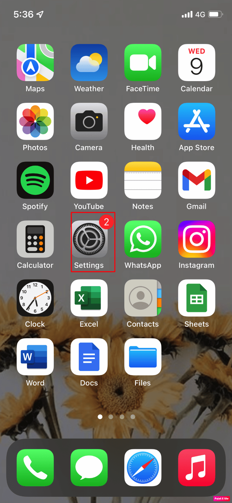 iPhoneで設定アプリを開きます