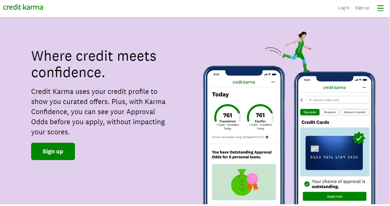 Sitio web de Credit Karma