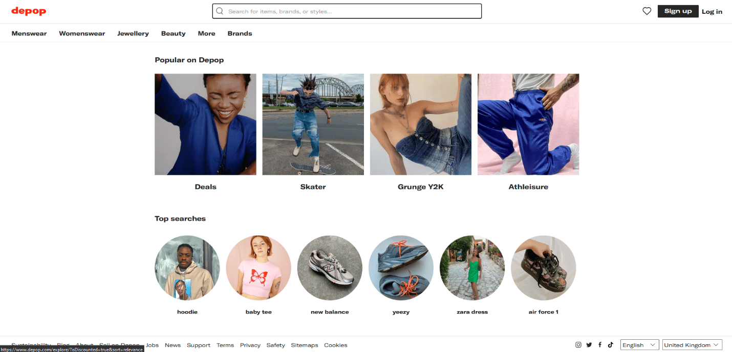 デポップ公式サイト。 34 英国で最高の eBay の代替品
