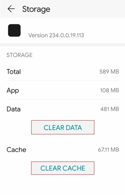 hapus cache dan data aplikasi android. Perbaiki Masalah Episode Hilang Hulu