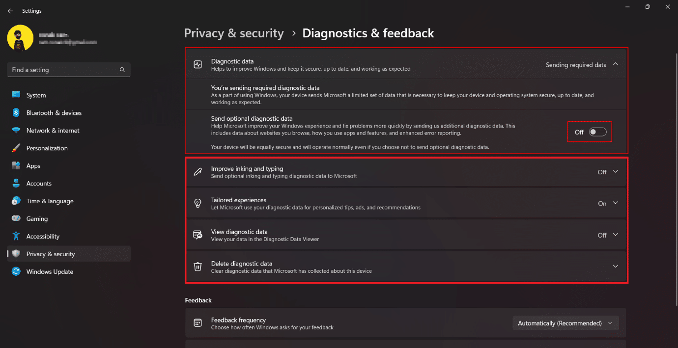 données de diagnostic à désactiver. 16 paramètres à modifier pour protéger votre vie privée dans Windows 11