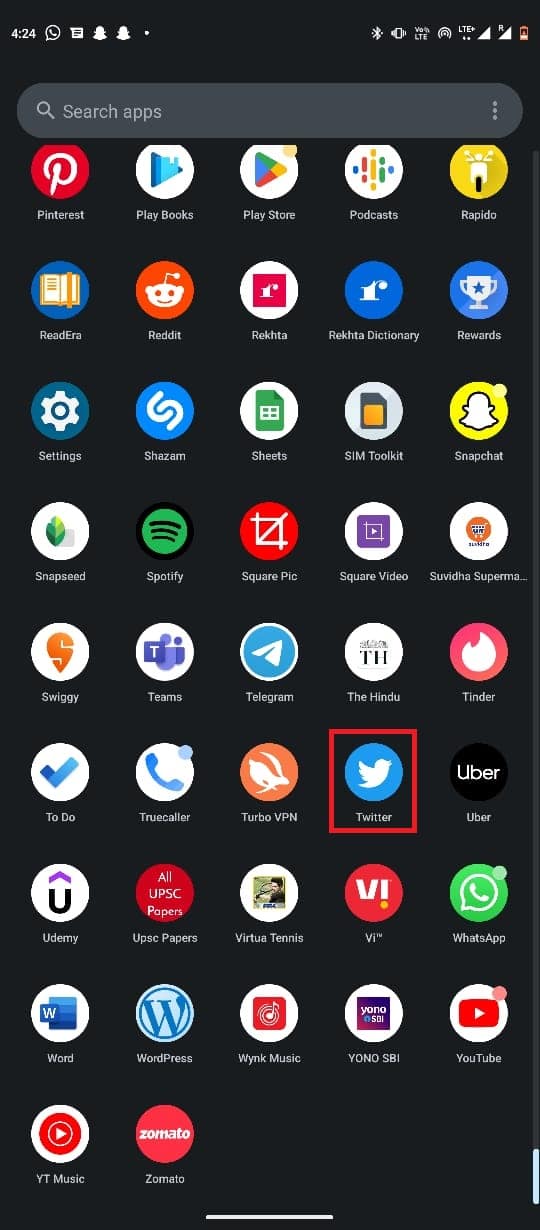 افتح Twitter من قائمة الهاتف. 11 طريقة لإصلاح عدم عمل Twitter على Android و iPhone