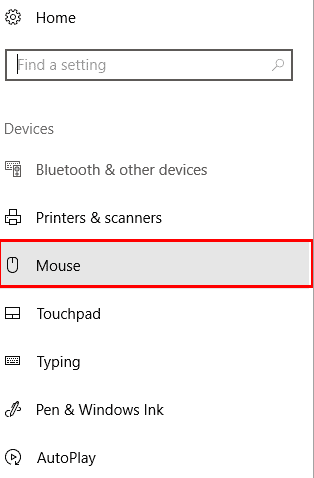 Fare clic su Mouse dall'elenco dei dispositivi | Le migliori app DPI Changer per Windows