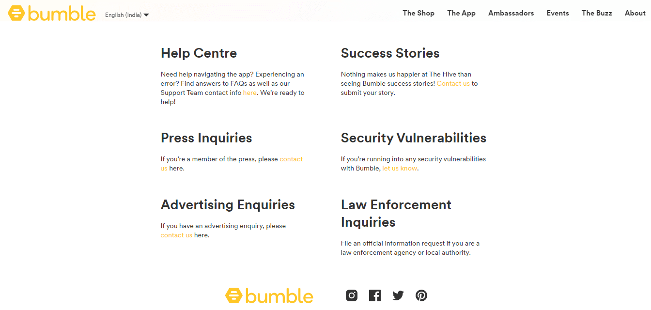 صفحة دعم تلعثم. Fix Bumble يستمر في التعطل على Android