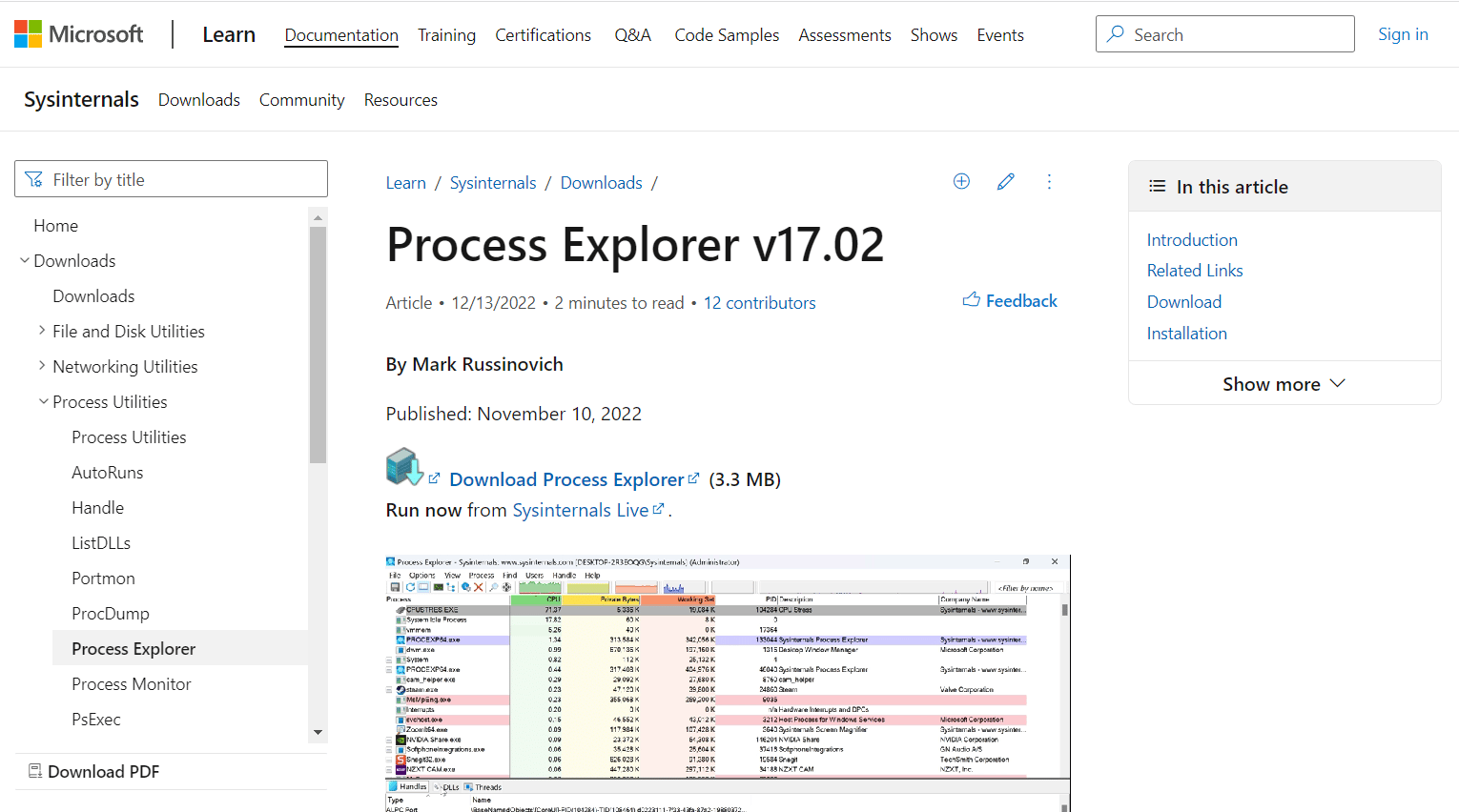 Explorador de processos | ferramenta de diagnóstico do computador