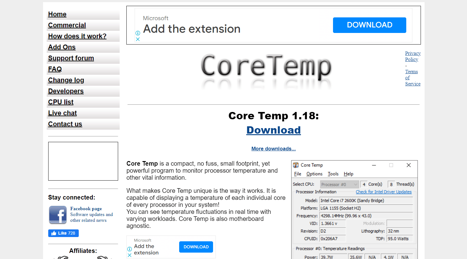 Temperatura do núcleo | ferramenta de diagnóstico do computador