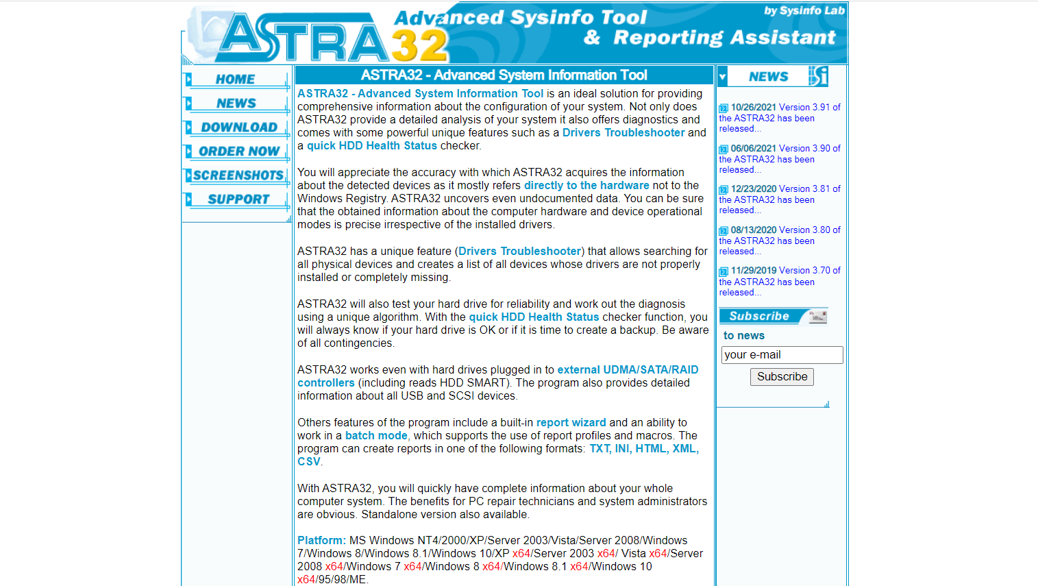 ASTRA32 | เครื่องมือวิเคราะห์พีซี