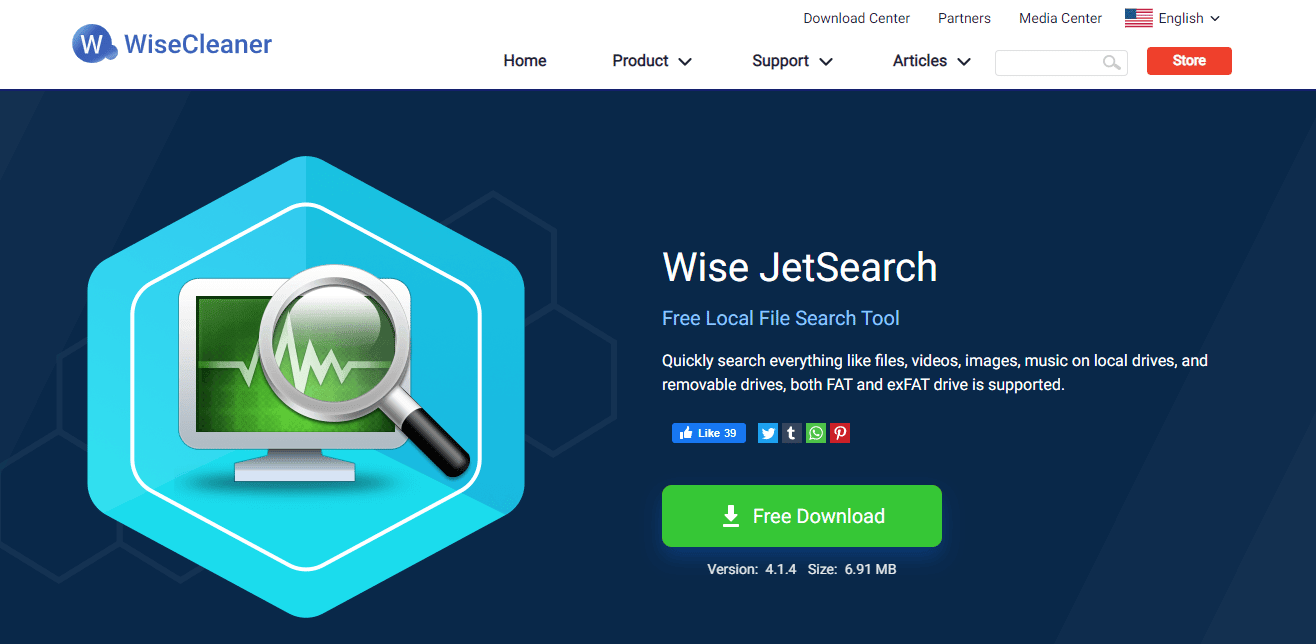 Wise JetSearch-Website