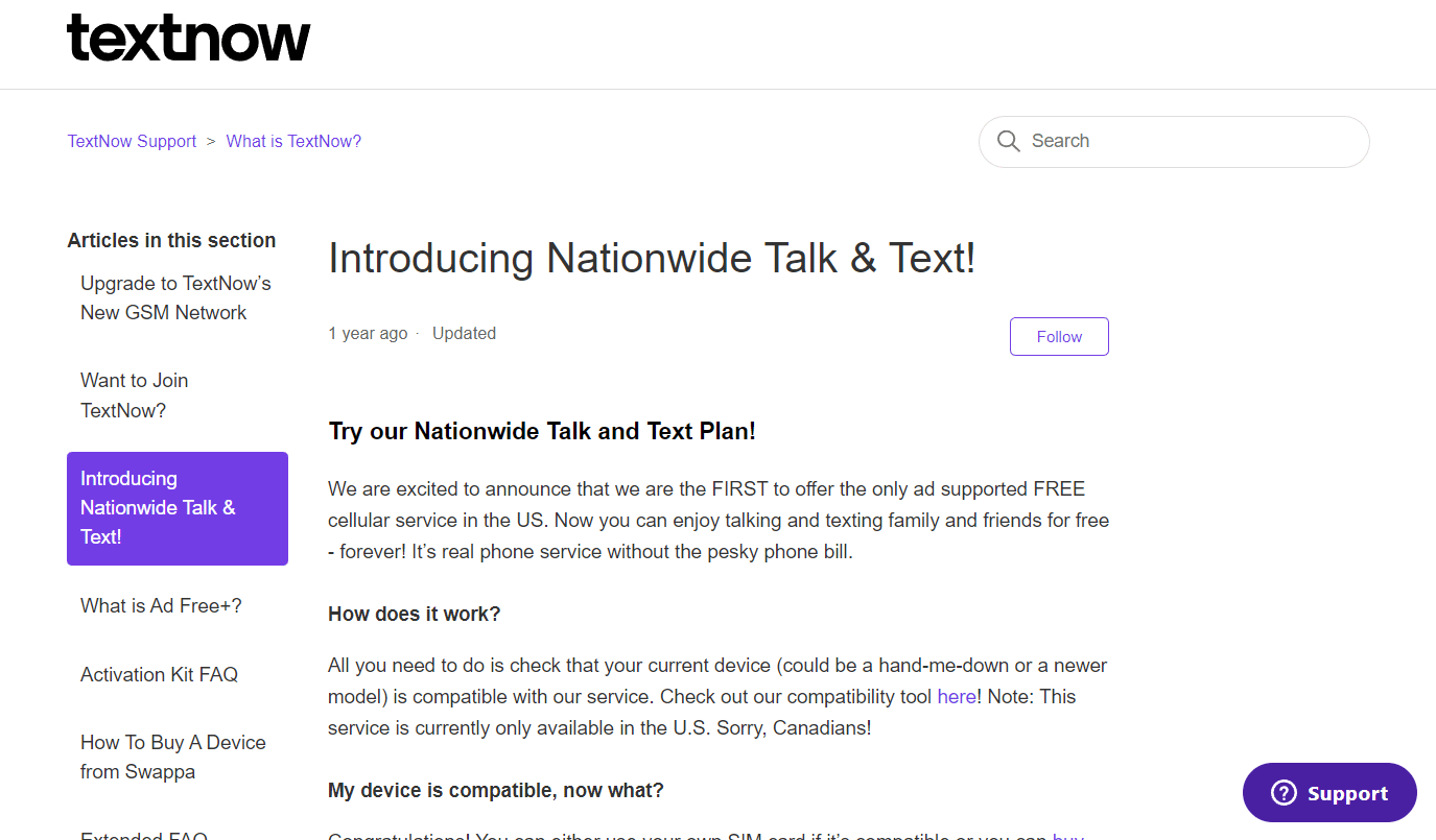 TextNow - Obrolan & Teks Nasional