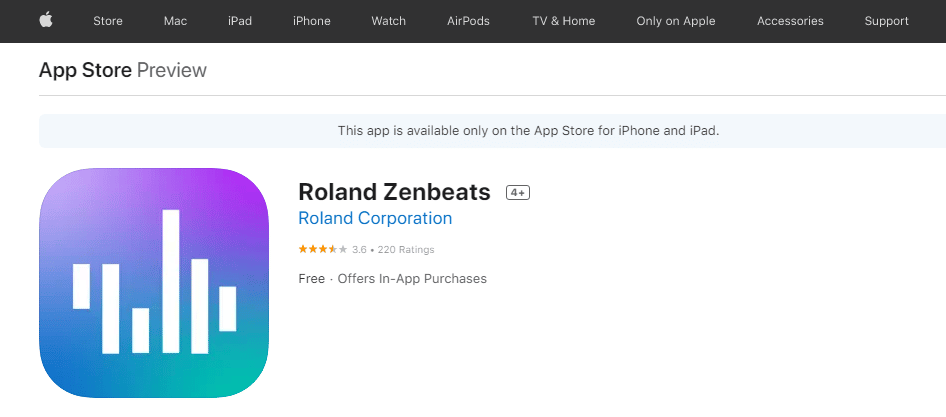 Roland Corporation 的 Roland Zenbeats|适用于 iPhone 的最佳音乐制作应用程序