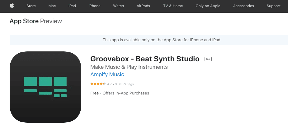 Groovebox – Amplify Music의 Beat Synth Studio | iPhone을 위한 최고의 음악 제작 앱