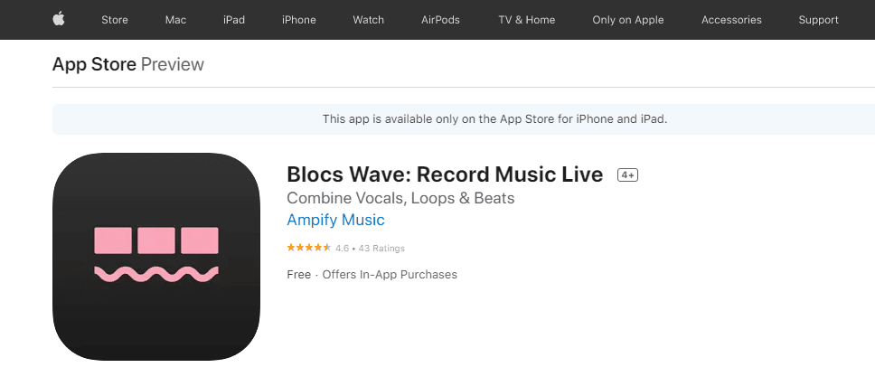 Blocs Wave: Înregistrați muzică live de Amplify Music| cele mai bune aplicații de creare de muzică pentru iPhone