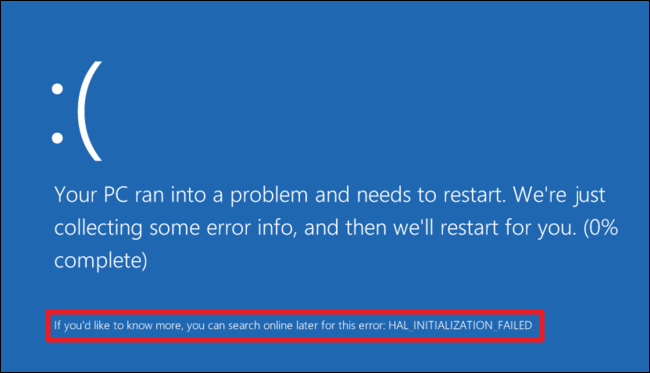 Ein Blue Screen of Death unter Windows 10 oder 11.