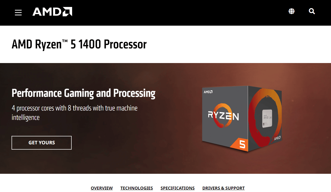 เอเอ็มดี Ryzen 5 1400