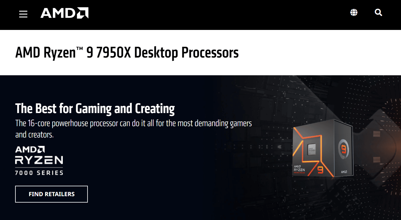 AMD Ryzen 9 7950X デスクトップ プロセッサ