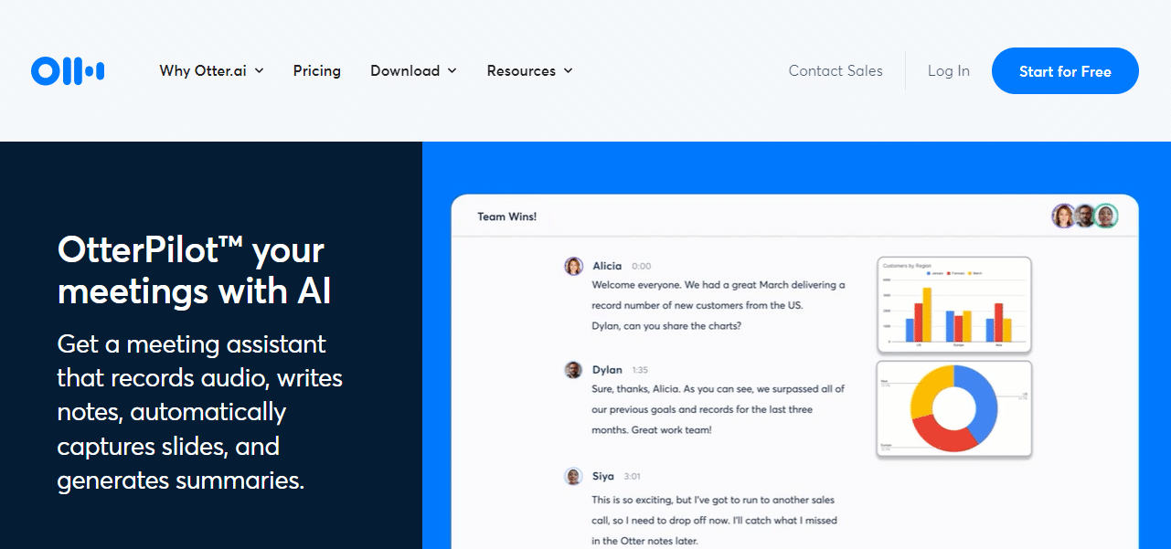 Otter è uno dei migliori strumenti di assistente alle riunioni AI