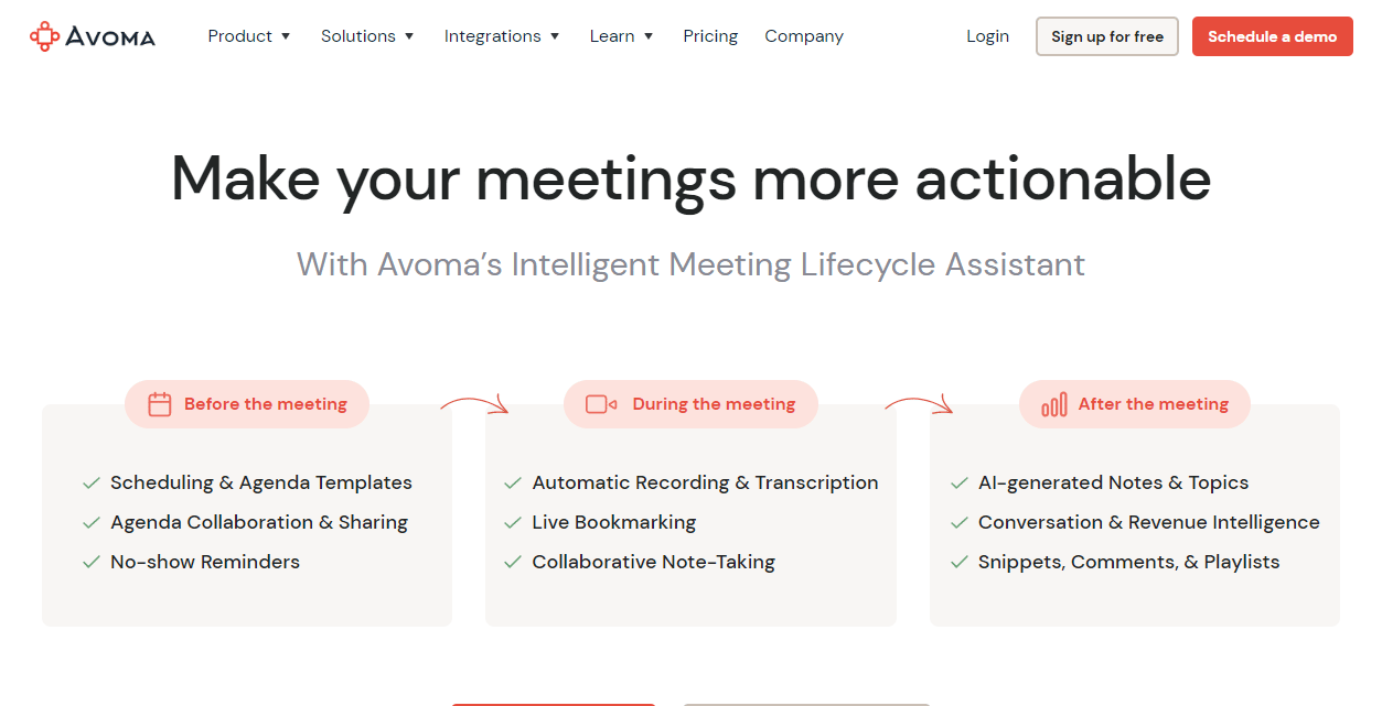 Avoma est l'un des outils les plus interactifs