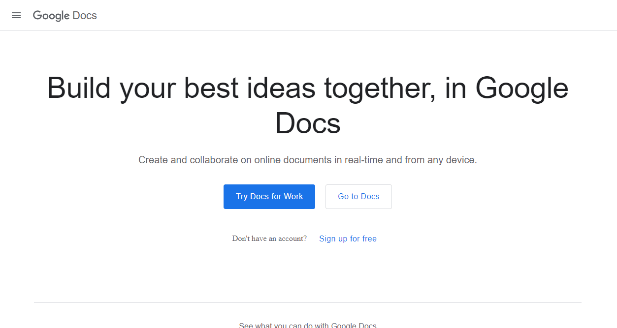 Auch Google Docs ist ein bekanntes Tool