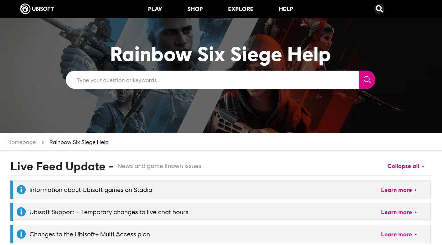 Hubungi Dukungan. Perbaiki Layar Biru Kematian Rainbow Six Siege